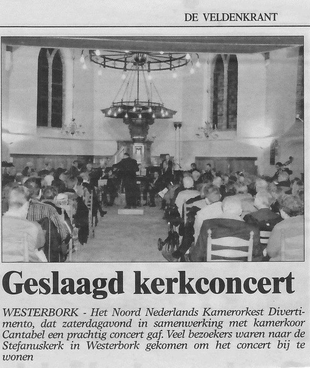 Concert Noord-Drents Kamerorkest Divertimento in Westerbork 2011
