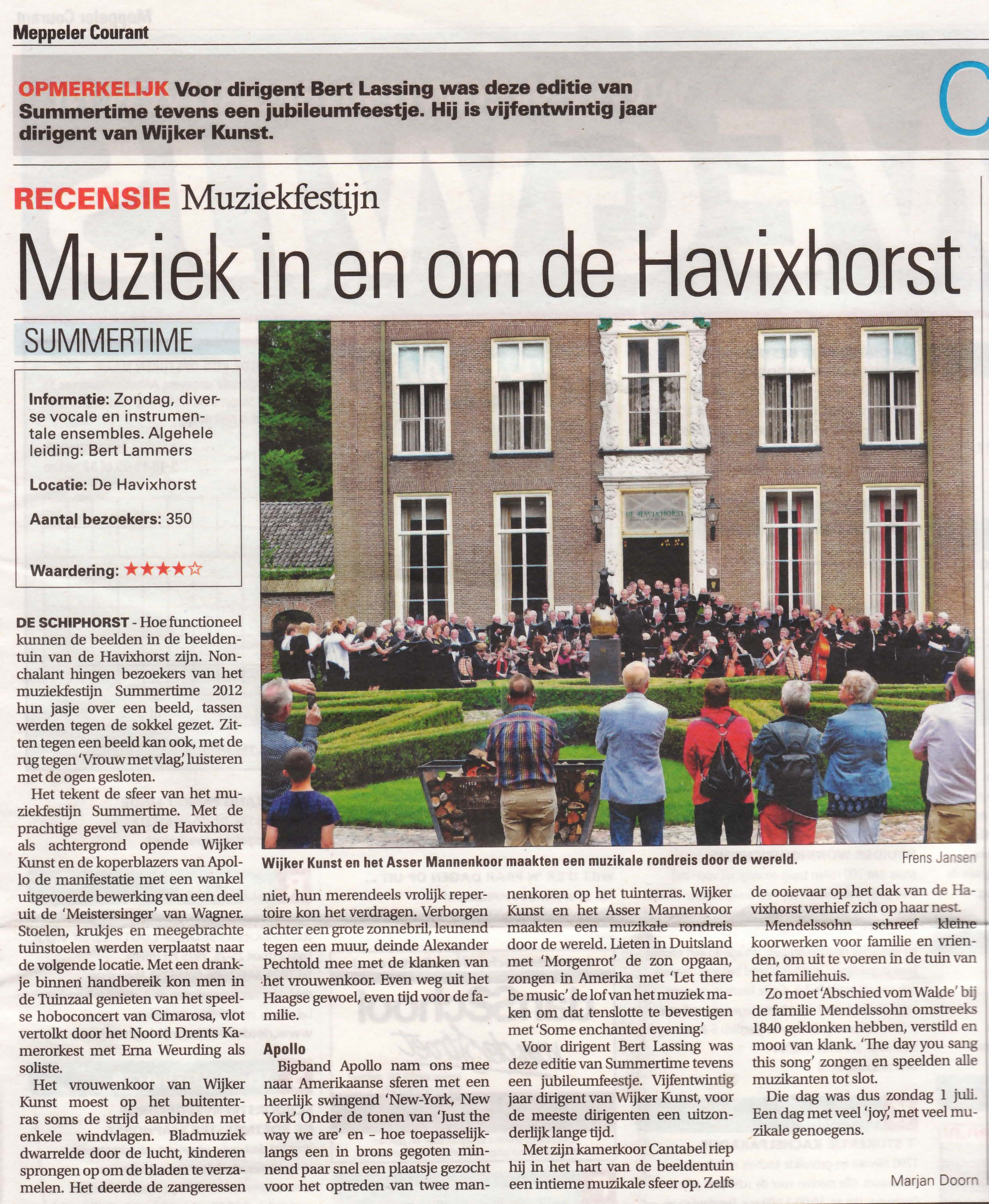 Zomerse summertime in de Havixhorst met o.a. Noord-Drents Kamerorkest Divertimento